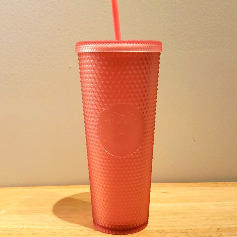 Starbucks  Valentines 2022 Soft Touch Pink Studded Venti 24oz Tumbler